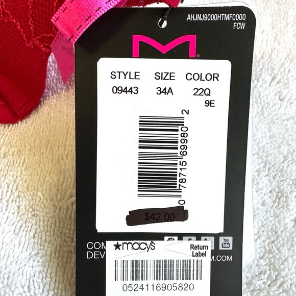 Maidenform Plunge Push-Up Lace Bra - Picture 6 of 6